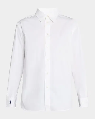 Polo Ralph Lauren Oxford Long-sleeve Shirt In Weiss