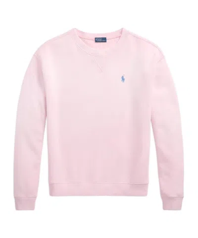 Polo Ralph Lauren Oversized Sweatshirt With Round Neck In Pink