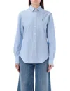 Polo Ralph Lauren Pony-embroidered Cotton Shirt In Bsr Blue