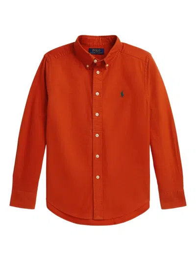 Polo Ralph Lauren Kids' Oxford Cotton Shirt In Red