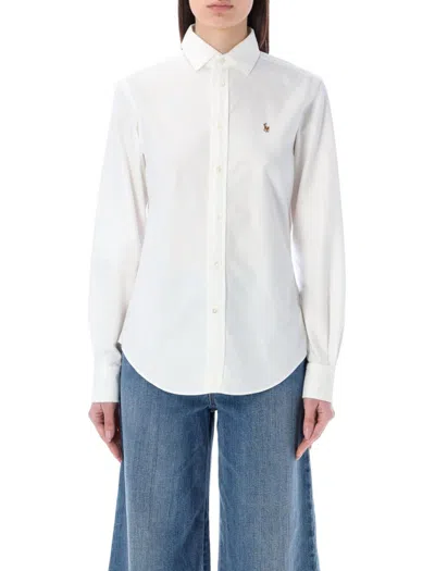 POLO RALPH LAUREN POLO RALPH LAUREN OXFORD COTTON SHIRT WITH POINT COLLAR