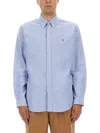 Polo Ralph Lauren Shirt Collared Long Sleeves In Blue