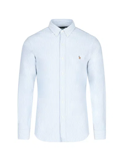 Polo Ralph Lauren Shirt Collared Long Sleeves In Blue