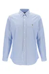 Polo Ralph Lauren Custom Fit Cotton Stretch Shirt In Blue