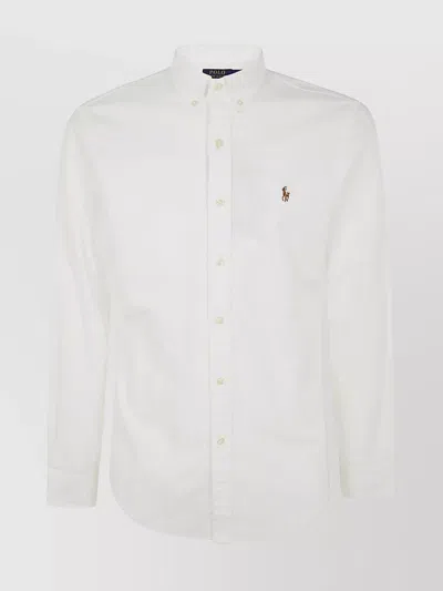 Polo Ralph Lauren Classic Long-sleeved Button-down Shirt In White