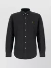 Polo Ralph Lauren Black Shirt With Button-down Collar And Pony Embroidery On The Front