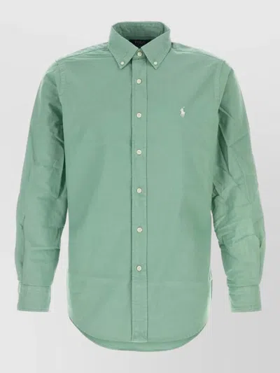 Polo Ralph Lauren Oxford Shirt Long Sleeves Button Down Collar In Green