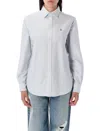 Polo Ralph Lauren Striped Oxford Shirt In Blue