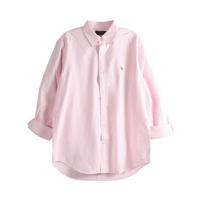Pre-owned Polo Ralph Lauren Oxford Sport Long-sleeve Shirt 'new Rose/white' | Red | Men's Size S
