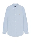 Polo Ralph Lauren Button-down Collar Logo-embroidered Cotton Oxford Shirt In Blue
