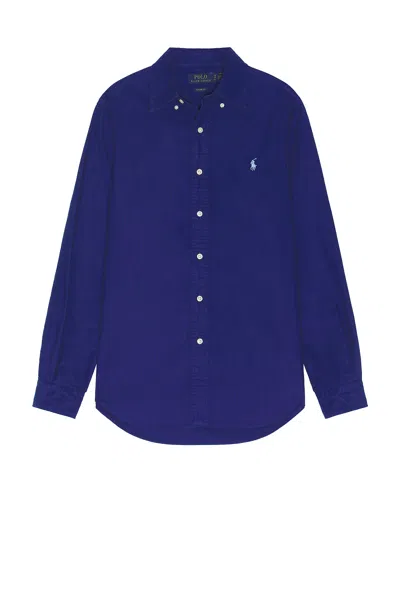 Polo Ralph Lauren Oxford Sport Shirt In Chalet Blue