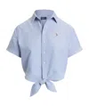 Polo Ralph Lauren Oxford Tie-front Cropped Shirt