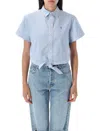 Polo Ralph Lauren Oxford Tie-front Cropped Shirt