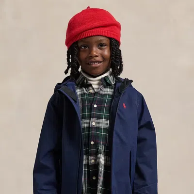 Polo Ralph Lauren Kids' P-layer 1 Water-repellent Hooded Jacket In Newport Navy