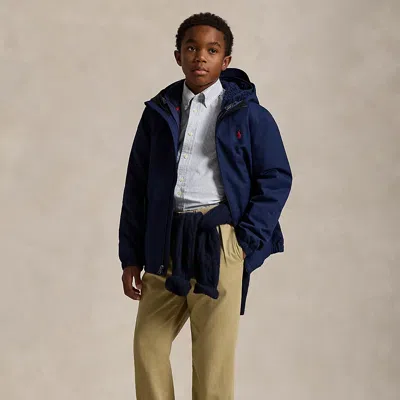 Polo Ralph Lauren Kids' P-layer 1 Hooded Jacket In Newport Navy