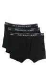 Polo Ralph Lauren Pack Of 3 Logo Waistband Briefs In Black