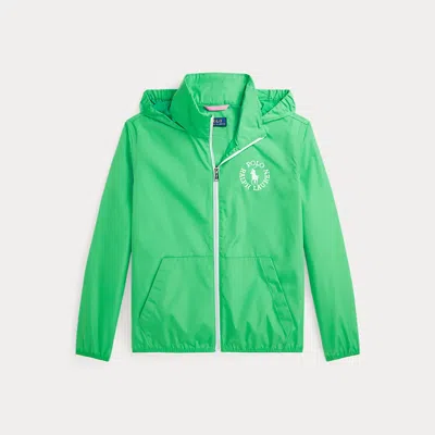 Polo Ralph Lauren Kids' Packable Hooded Jacket In Plato Green