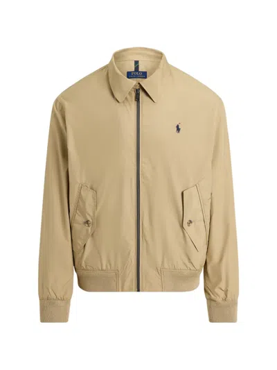 Polo Ralph Lauren Packable Logo-embroidered Jacket In Neutral
