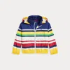 Polo Ralph Lauren Packable Striped Hooded Jacket In Bold Sail Stripe