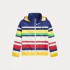 Polo Ralph Lauren Packable Striped Hooded Jacket In Bold Sail Stripe