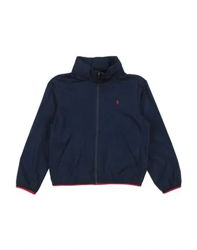 Polo Ralph Lauren Babies'  Packable Water-repellent Hooded Jacket Toddler Boy Jacket Navy Blue Size 5 Recycle