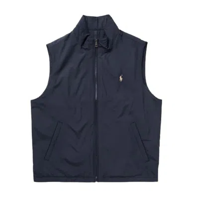 Polo Ralph Lauren Packable Zip-up Vest In Blue