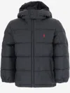 Polo Ralph Lauren Padded Down Jacket With Logo In Black