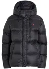 Polo Ralph Lauren Down Jacket With Logo Jackets And Coats Black In Black