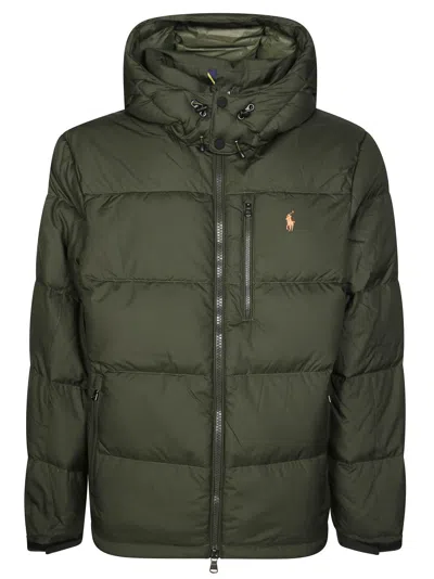 Polo Ralph Lauren Padded Jacket With Horizontal Quilting In Gray