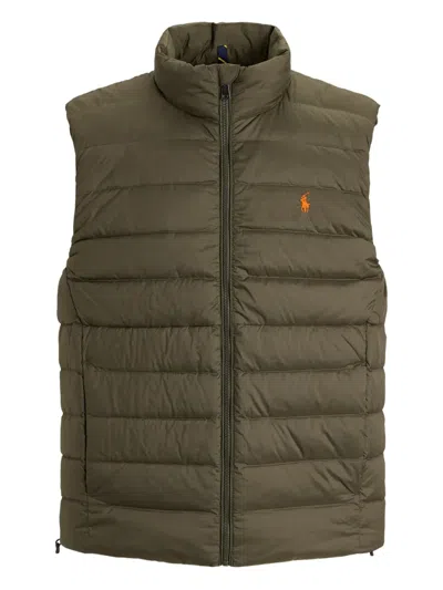 Polo Ralph Lauren Padded Quilted Gilet In Green