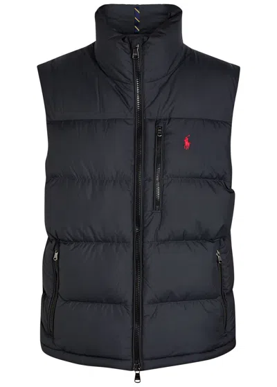 Polo Ralph Lauren Padded Shell Gilet In Black
