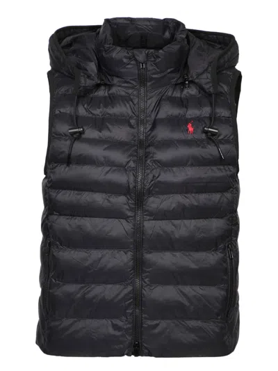 Polo Ralph Lauren Padded Sleeveless Vest  In Black