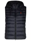 Polo Ralph Lauren Padded Sleeveless Vest Vest In Black