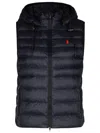 Polo Ralph Lauren Padded Sleeveless Vest Vest In Black