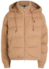 Polo Ralph Lauren Padded Wool And Cashmere-blend Jacket In Brown