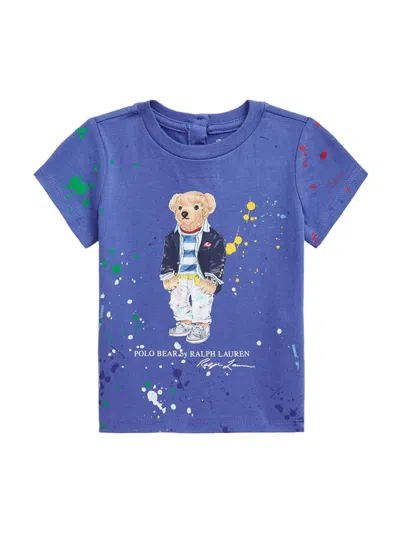 Polo Ralph Lauren Kids' Paint Lady Bear T-shirt In Blue