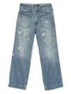Polo Ralph Lauren Paint-splatter Cotton Jeans In Blue