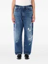Polo Ralph Lauren Denim Trousers Distressed Belt Loops In Blue