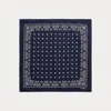 Polo Ralph Lauren Paisley Cotton Bandanna In Hunter Navy