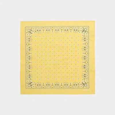 Polo Ralph Lauren Paisley Cotton Bandanna In Yellow