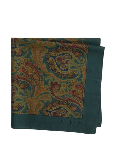 Polo Ralph Lauren Paisley-pattern Pocket Square In Green