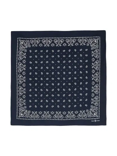 Polo Ralph Lauren Paisley-print Bandana Scarf In Blue