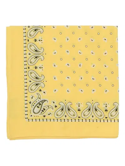 Polo Ralph Lauren Paisley-print Cotton Scarf In Yellow