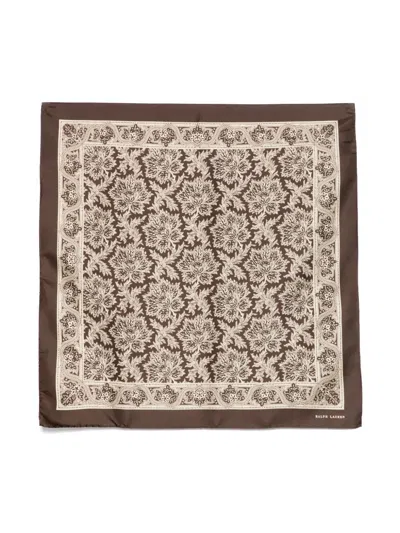Polo Ralph Lauren Paisley-print Silk Bandana In Brown