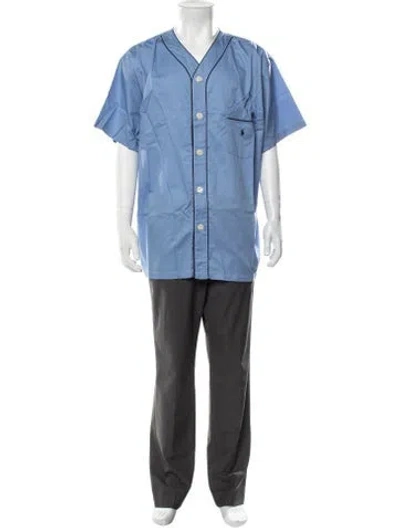 Pre-owned Polo Ralph Lauren Pajama Top In Blue