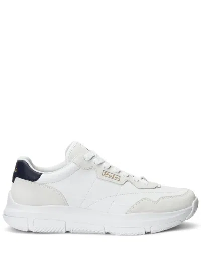 Polo Ralph Lauren Panelled Lace-up Sneakers In White