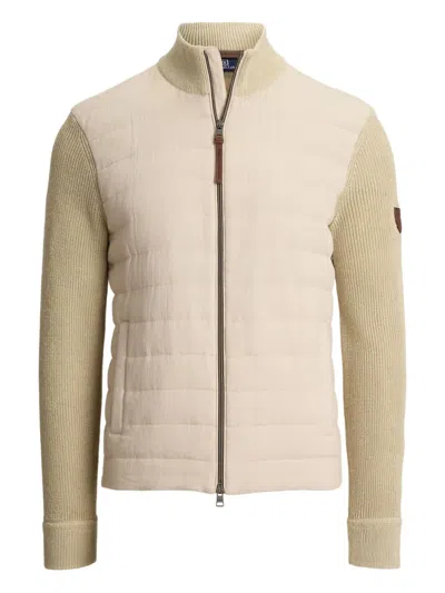 Polo Ralph Lauren Panelled Padded Jacket In Neutral