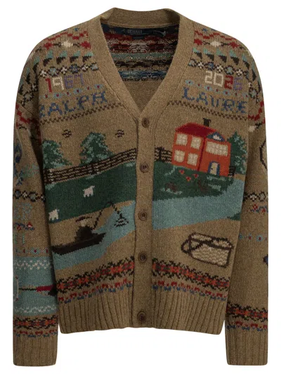 Polo Ralph Lauren "panorama" Cardigan In Brown