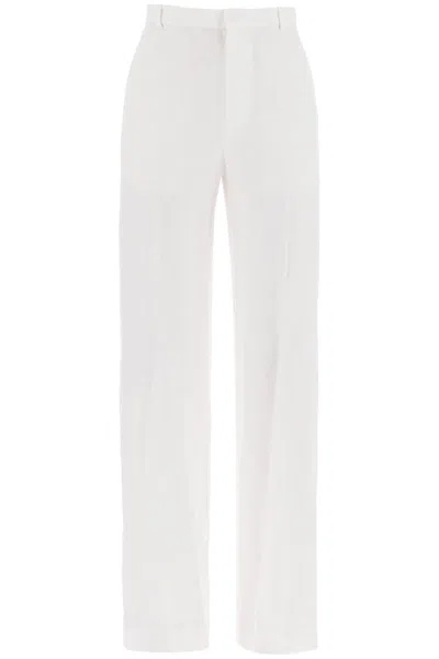 Polo Ralph Lauren Pantaloni In Lino A Gamba Ampia In White