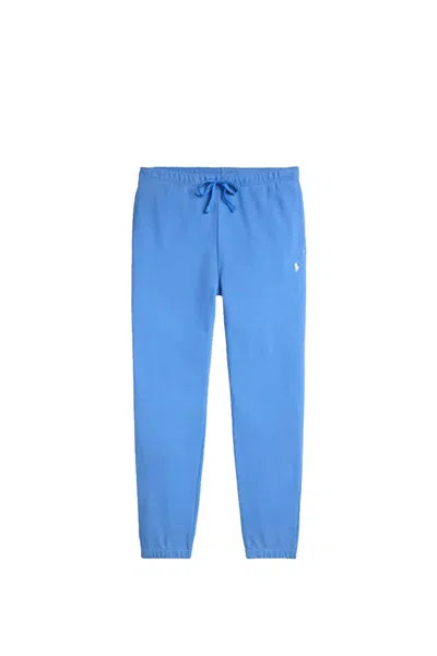 Polo Ralph Lauren Loopback Terry Sweatpant Man Pants Azure Size L Cotton In Blue